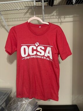 OCSA Red Graphic Tee with White Logo